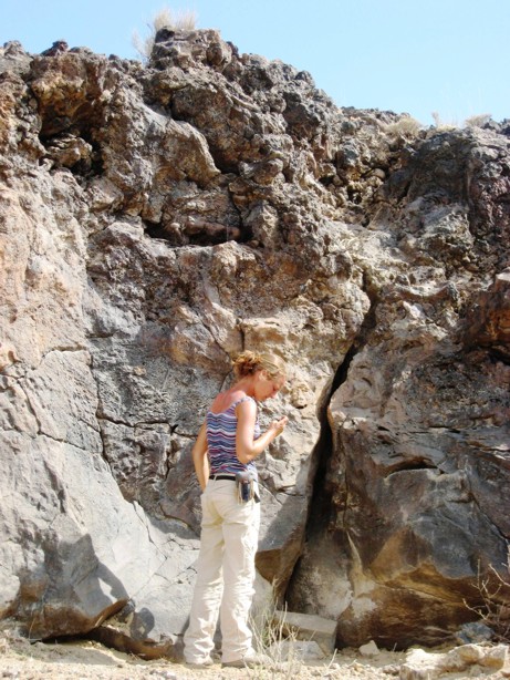 Surveying an inflated lava lobe